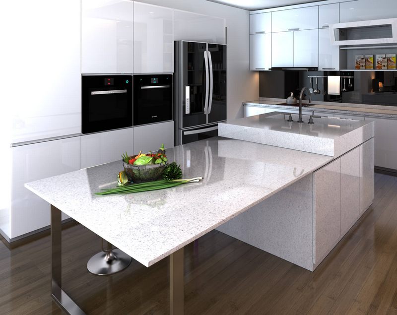 thi công đá bàn đảo bếp MoreStone