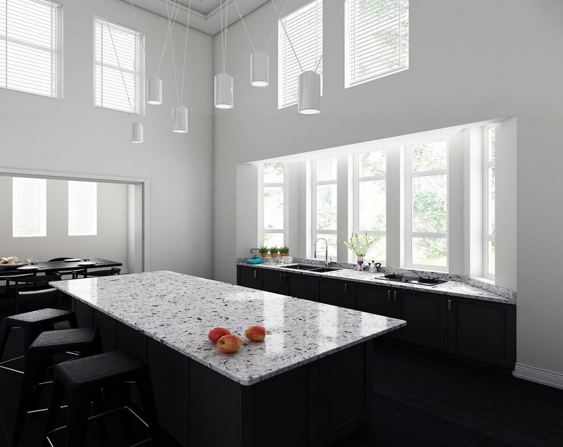 thi công đá bàn đảo bếp MoreStone