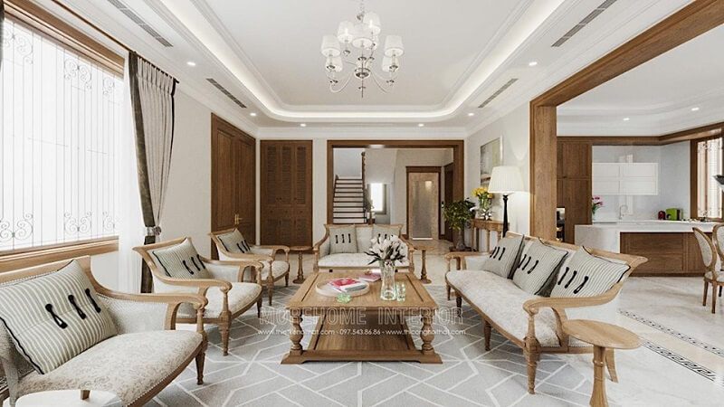Mẫu bàn trà gỗ tự nhiên đẹp với tông màu gỗ sáng mang đến vẻ đẹp độc đáo, giản dị nhưng đầy nghệ thuật